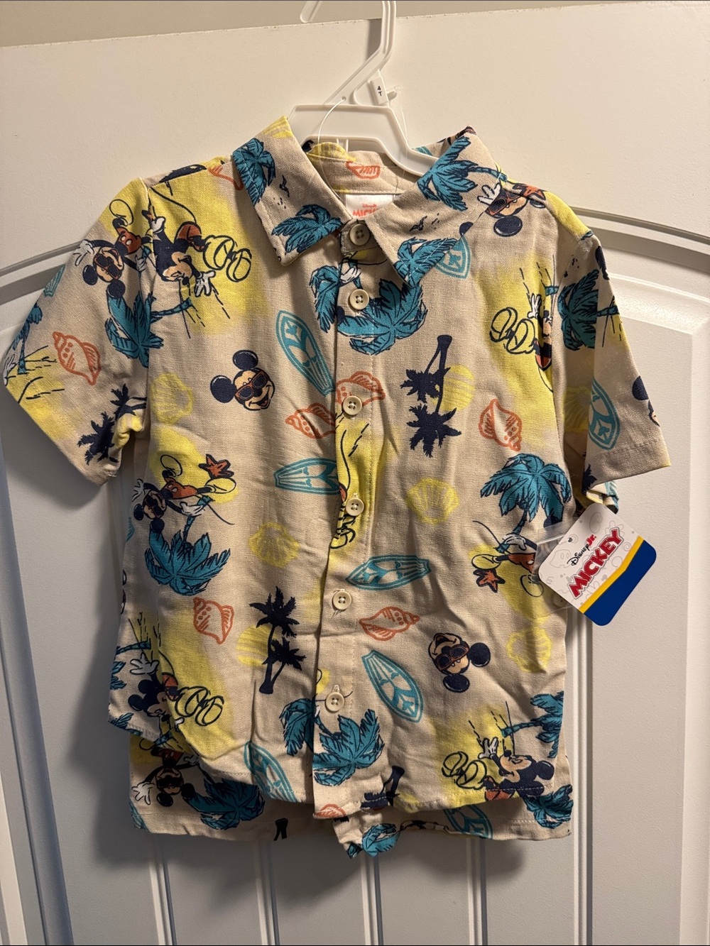 Disney Shirt: Tropical/beach Mickey Print